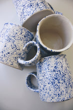 Load image into Gallery viewer, Blue Splatter Diner Mug