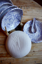 Load image into Gallery viewer, Wood Grain/Blue Splatter Bowl