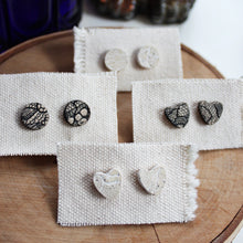 Load image into Gallery viewer, SALE! Lace Ceramic Studs