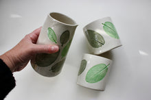 Load image into Gallery viewer, Sage Leaf Cups and Pitcher
