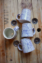 Load image into Gallery viewer, Blue Splatter Diner Mug
