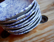 Load image into Gallery viewer, Wood Grain/Blue Splatter Bowl

